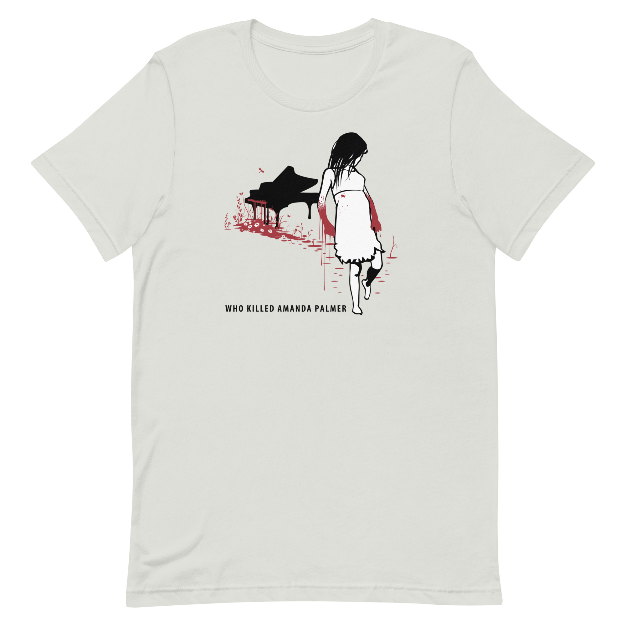 Who Killed Amanda Palmer: Bloody Pianist Girl T-Shirt (Straight Cut)