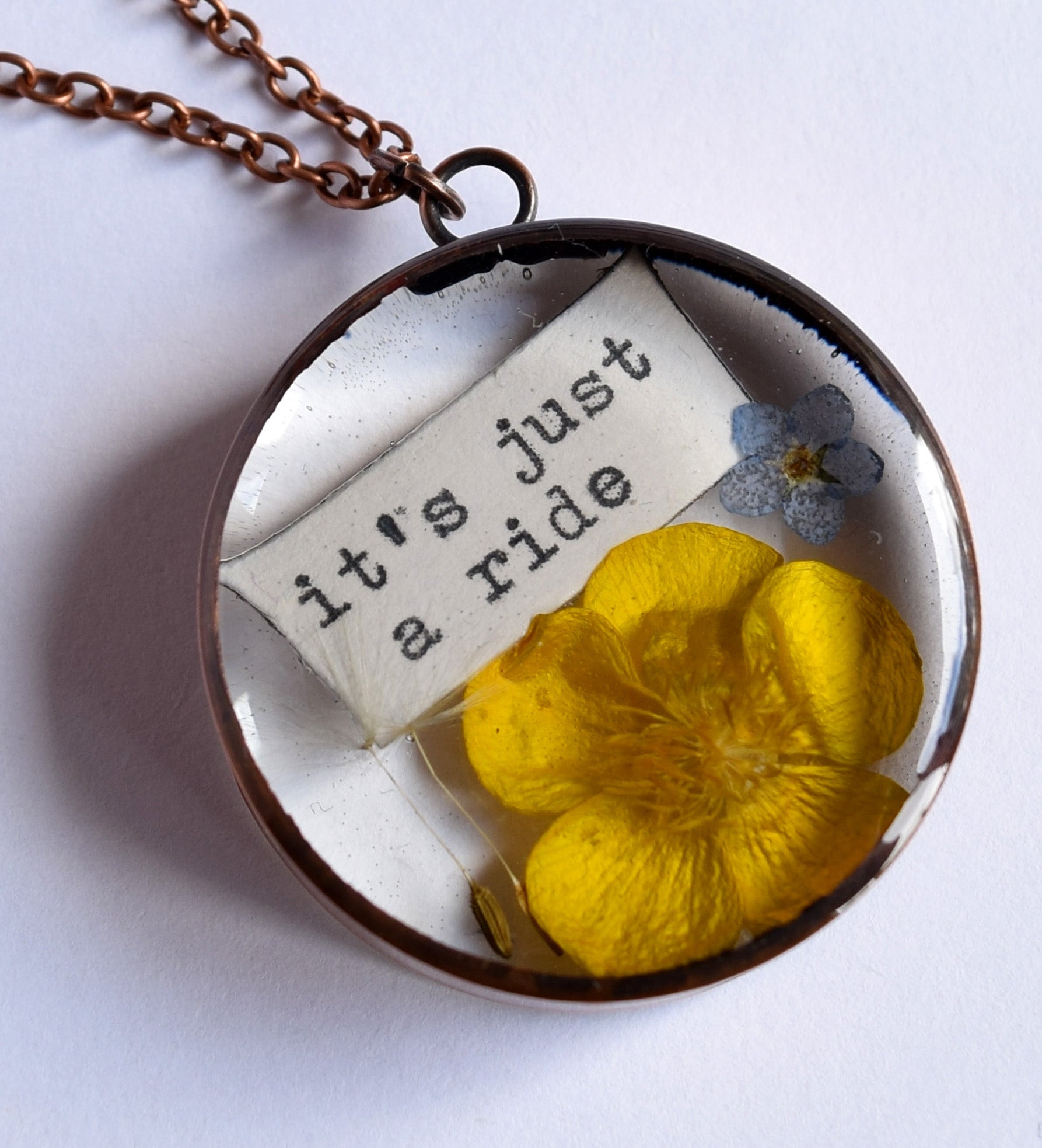 "It's Just A Ride" Handmade Necklace